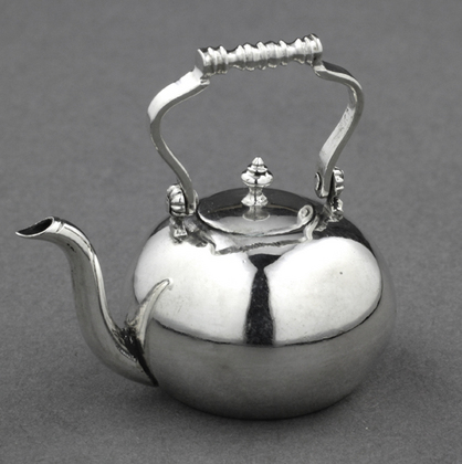 18th Century Dutch Silver Miniature Toy Kettle  - Arnoldus van Geffen